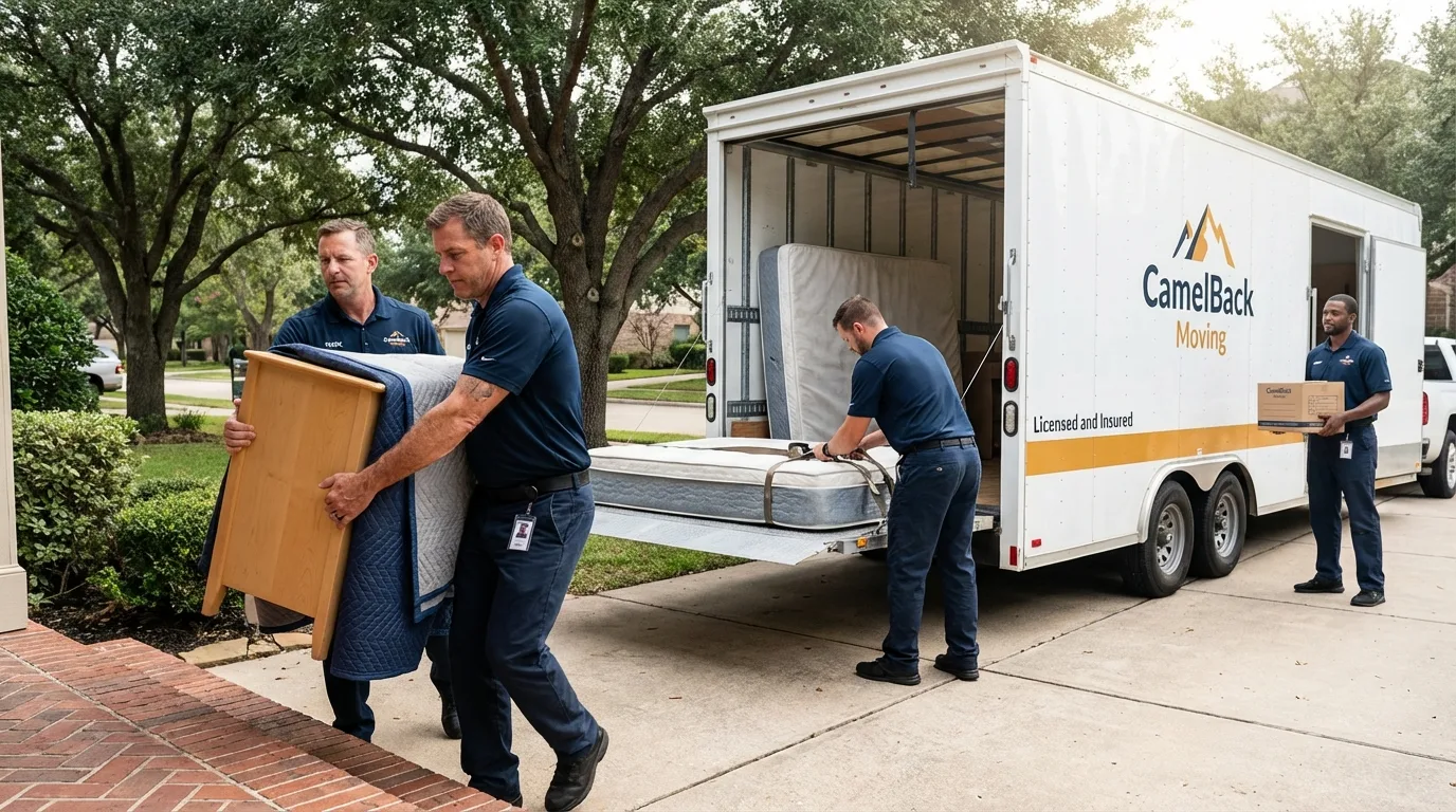 Crew loading residential truck for cross-state move from Braselton, GA